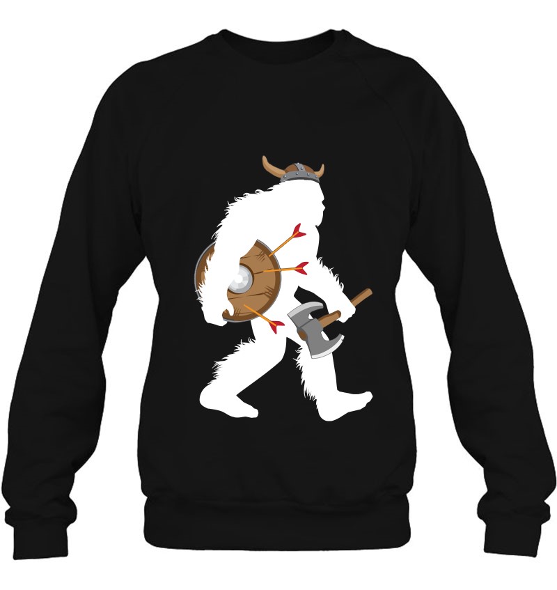 Bigfoot Viking Cryptid Norse Sasquatch Pullover Sweatshirt