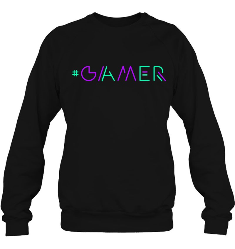 Gamer Retro Gaming Gamer & Video Game Lover Green-Purple Sweatshirt