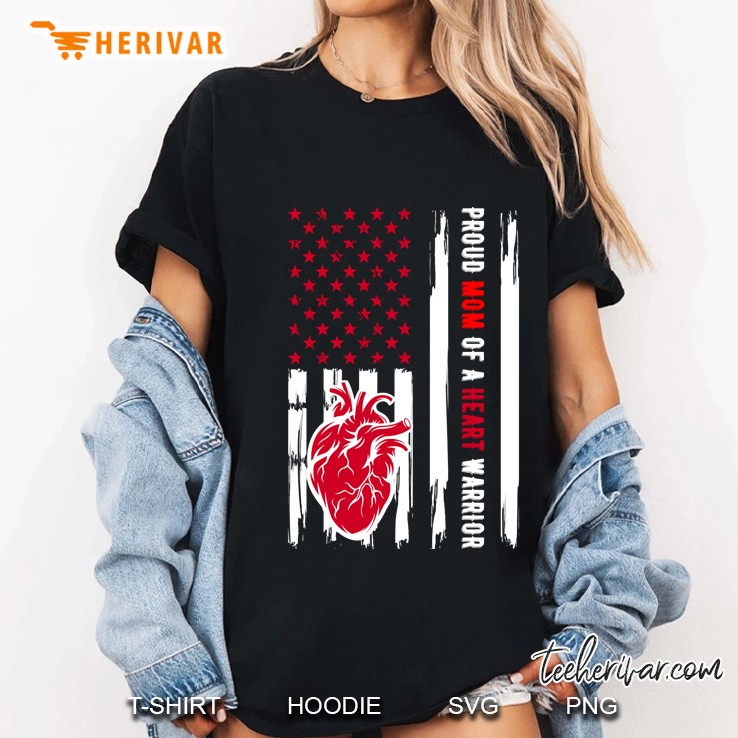 Proud Mom Of A Heart Warrior Chd Awareness Pullover Ladies Tee