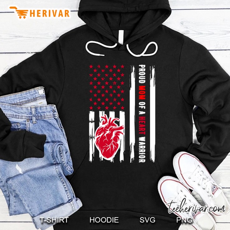 Proud Mom Of A Heart Warrior Chd Awareness Pullover Hoodie