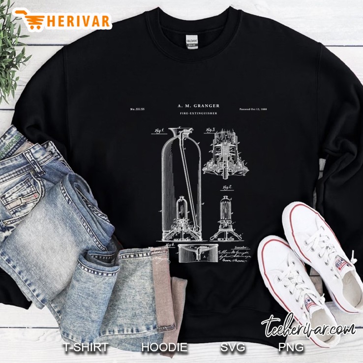 Fire Extinguisher Patent - Firefighter Tshirt Sweatshirt