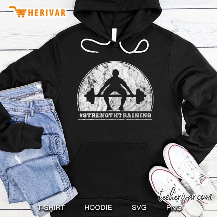 Cool Powerlifting Strength Training Vintage Gym Hoodie