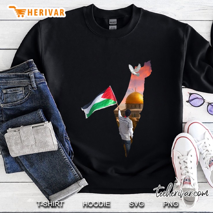 Free Palestine Flag Save Gaza Al Aqsa Mosque Jerusalem City Sweatshirt