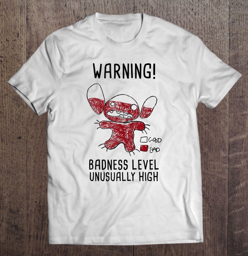 Lilo & Stitch 626 Stitch Day Warning Badness Level Tank Top Shirt