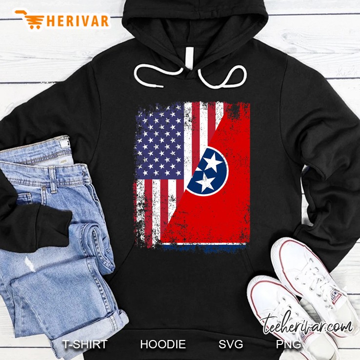 American Tennessean Roots Flags America Usa Tennessee Hoodie