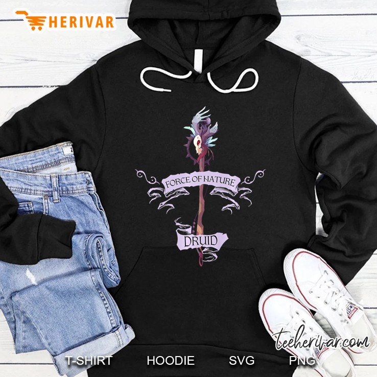 Druid Rpg Tabletop Dungeon Roleplay Dragon Funny Tee Hoodie