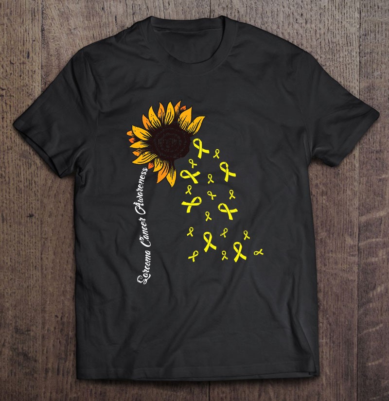 Sarcoma Cancer Awareness Yellow Ribbon Sunflower Warrior