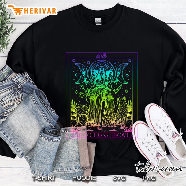 The Goddess Hecate Tarot Card Triple Moon Witch Hekate Wheel Pullover Sweatshirt