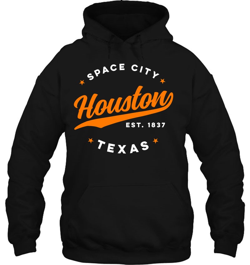 Vintage Houston Texas Space City Orange Text Mugs