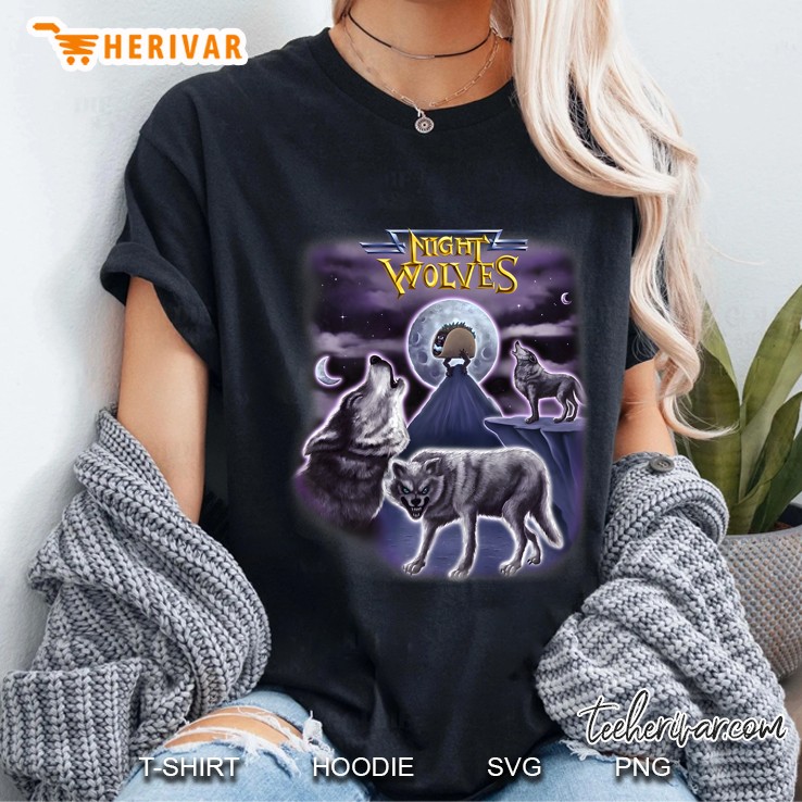 Cn Uncle Grandpa Night Wolves Premium Ladies Tee