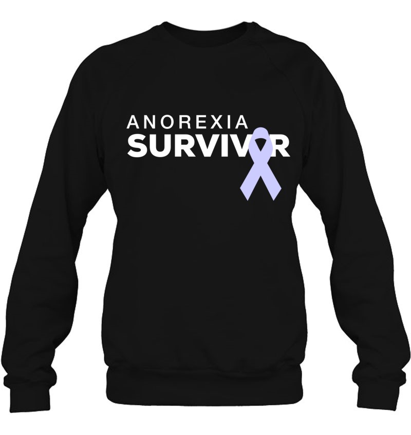 Anorexia Survivor Periwinkle Ribbon Shirt Sweatshirt