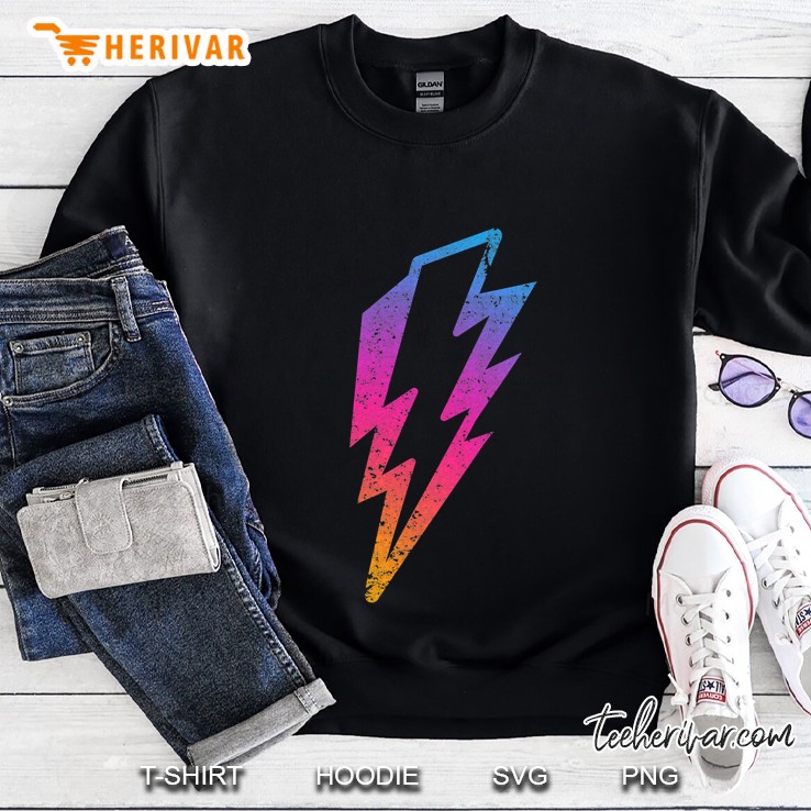 Multicolor Lightnings Powerful Distressed Bolts Unisex Sweatshirt