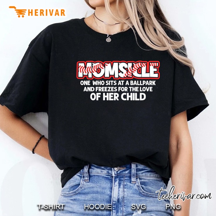 Momsicle Proud Baseball Mother Popsicle Mom Gift Ladies Tee