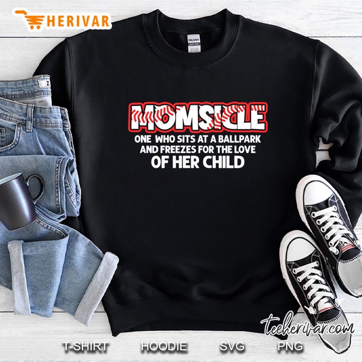 Momsicle Proud Baseball Mother Popsicle Mom Gift Sweatshirt