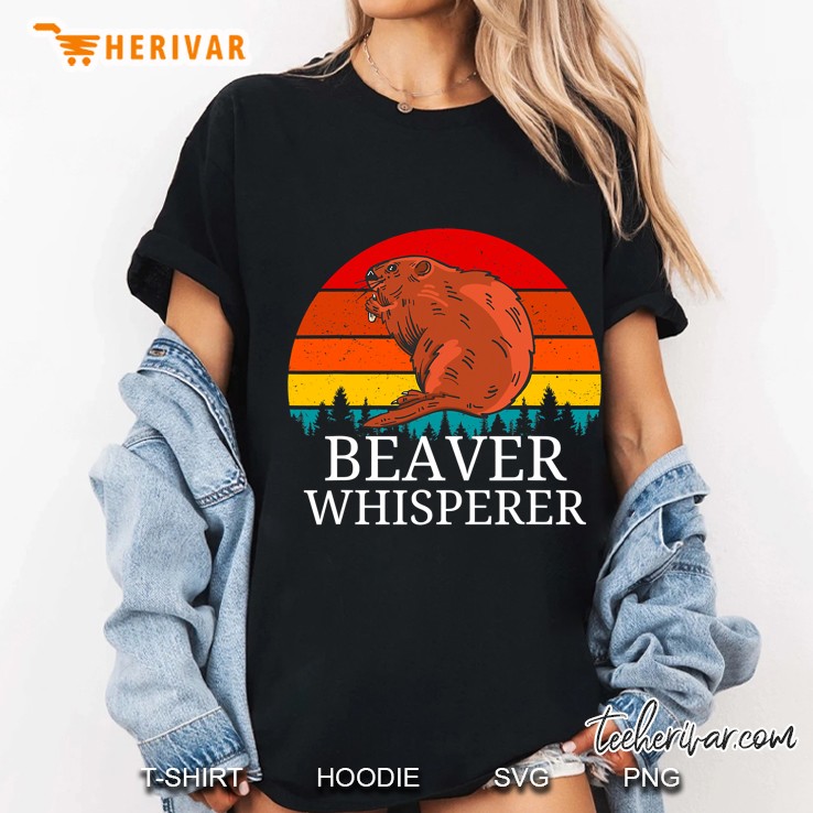 Retro Vintage Beaver Whisperer Cute Forest Animal Lover Ladies Tee