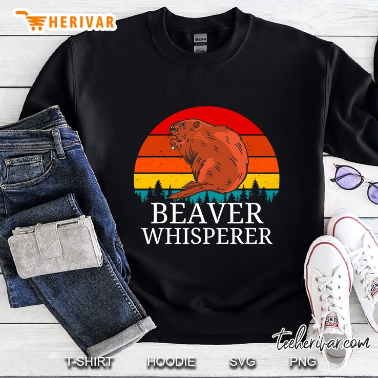 Retro Vintage Beaver Whisperer Cute Forest Animal Lover Sweatshirt