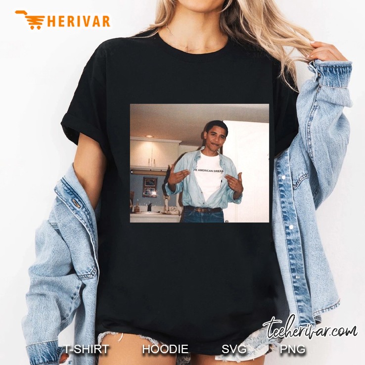 Barack Obama College Retro Vintage Young Obama Pullover Ladies Tee