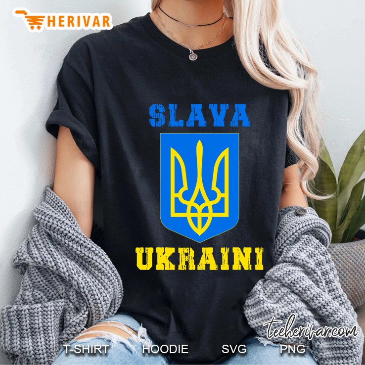 Slava Ukraini Ukraine Shirt Support Ukraine Flag Pride Ladies Tee