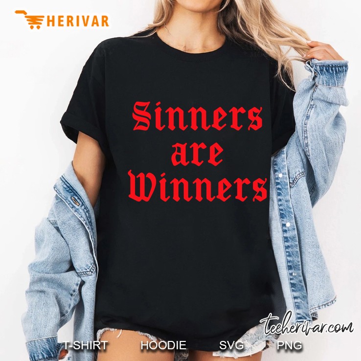 Goth Punk Sinners Are Winners Ladies Tee