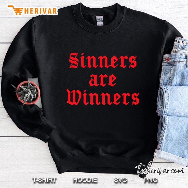 Goth Punk Sinners Are Winners Sweatshirt