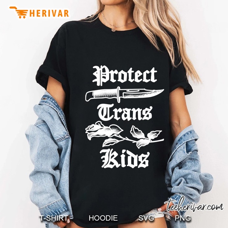 Protect Trans Kids Rose And Knife Ladies Tee