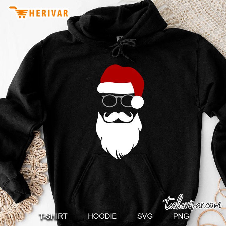 Hipster Santa Shirt Funny Santa Claus Christmas Eve Gift Hoodie