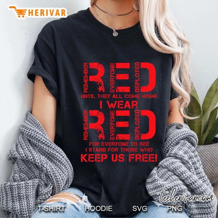 Until They Come Home My Soldier Us Flag Red Friday Military Ladies Tee