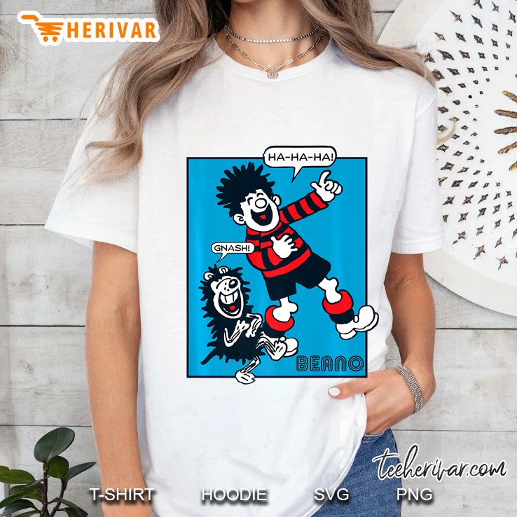 Dennis & Gnasher Laughing Official Beano Ladies Tee
