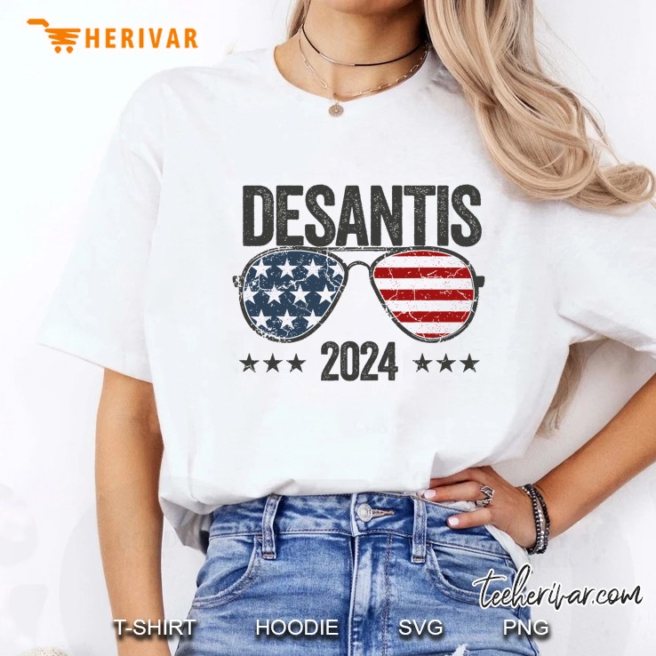 Men Make America Florida Desantis 2024 Republican President Ladies Tee