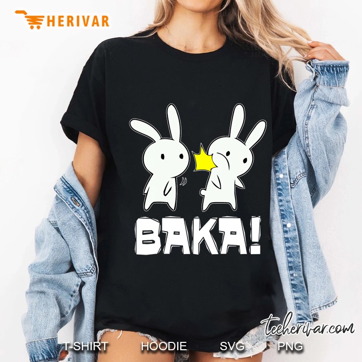 Funny Baka Rabbit Slap Kawaii Anime Style Design For Japan Fans Ladies Tee