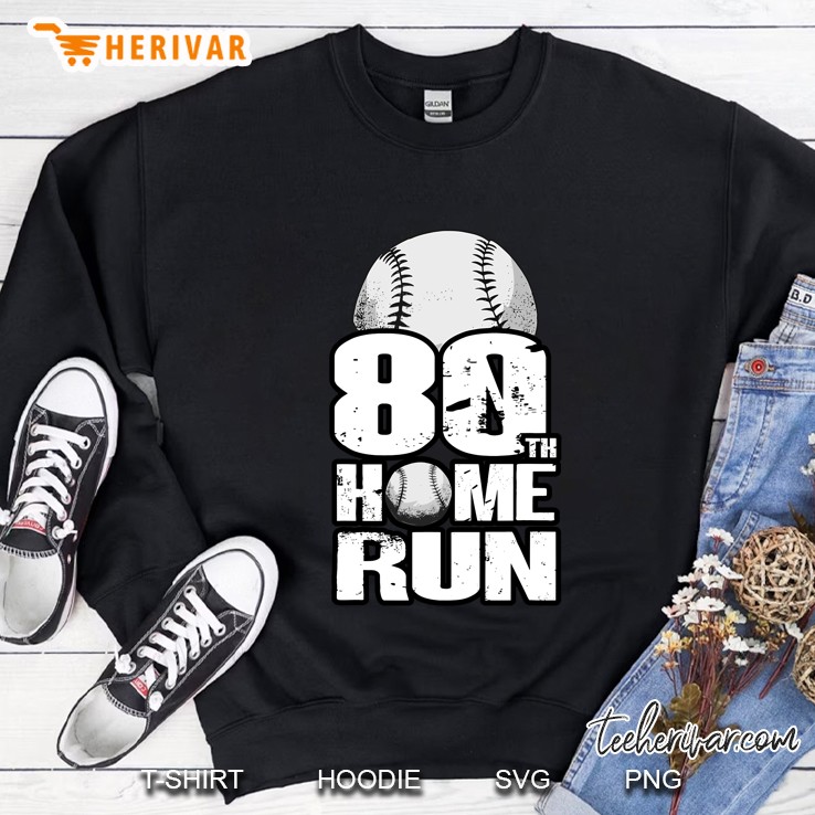 80 Years Old Vintage Baseball 80Th Birthday Sweatshirt