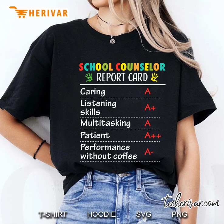 Funny School Counselor Appreciation Gift Report Card Ladies Tee