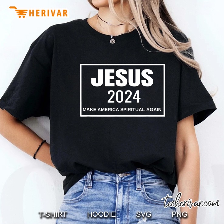 Jesus 2024 Make America Spiritual Again Ladies Tee