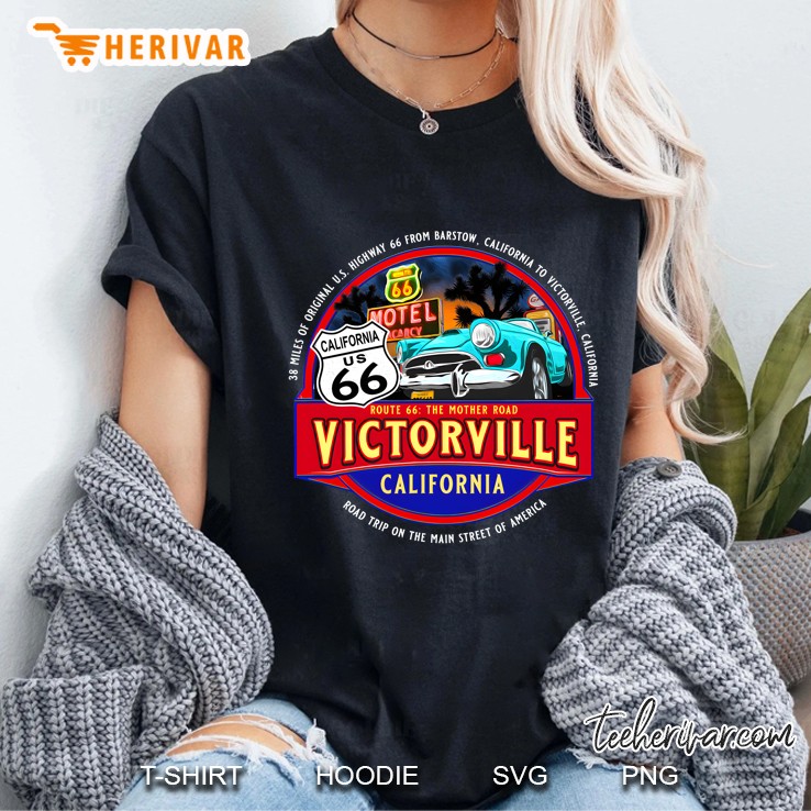 Victorville California Route 66 Main Street America Novelty Ladies Tee