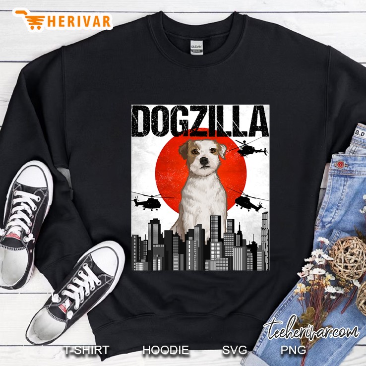 Funny Vintage Japanese Dogzilla Parson Russell Terrier Sweatshirt
