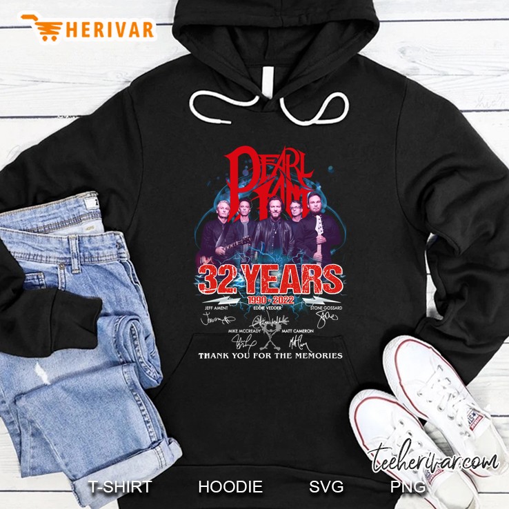 Pearl Jam 32 Years 1990-2022 Thank You For The Memories Signed Hoodie