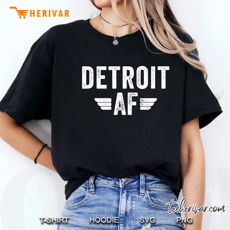 Detroit Af Shirt Motor City Michigan Souvenir Funny Detroit Ladies Tee