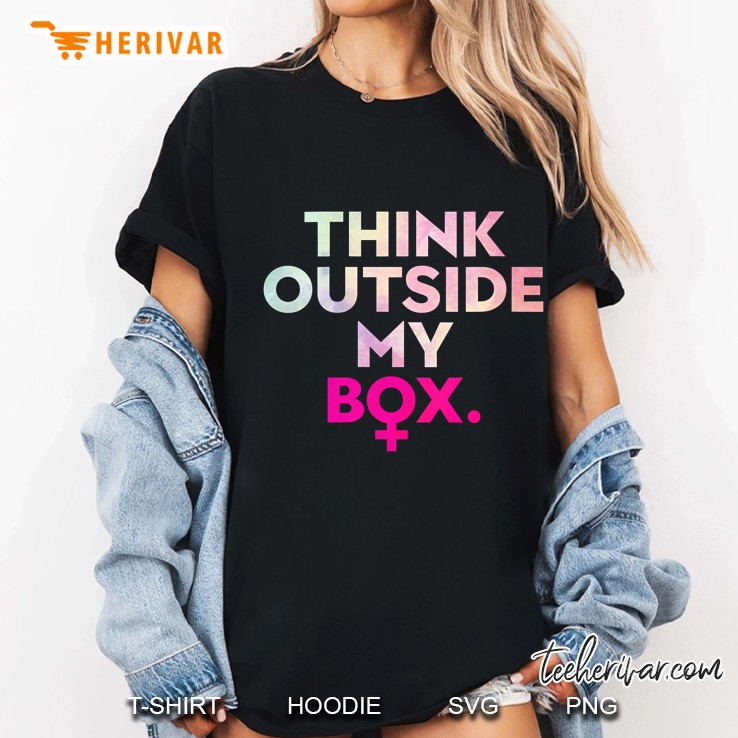 Womens Pro Abortion Think Outside My Box Legal Pro-Choice Feminism V-Neck Ladies Tee