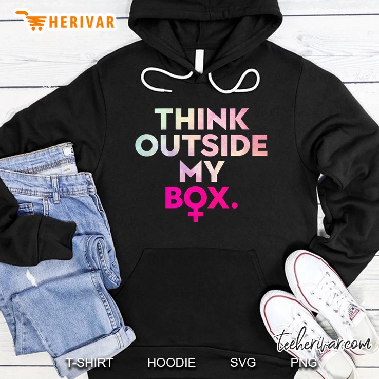 Womens Pro Abortion Think Outside My Box Legal Pro-Choice Feminism V-Neck Hoodie