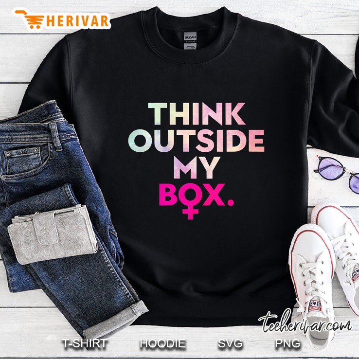 Womens Pro Abortion Think Outside My Box Legal Pro-Choice Feminism V-Neck Sweatshirt