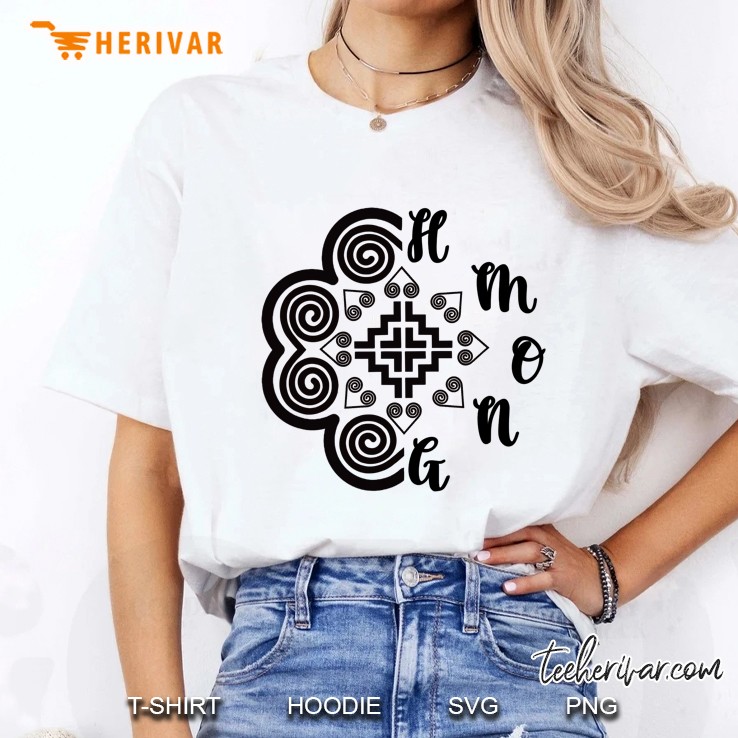 Elephant Foot Print With Word Hmong Ladies Tee