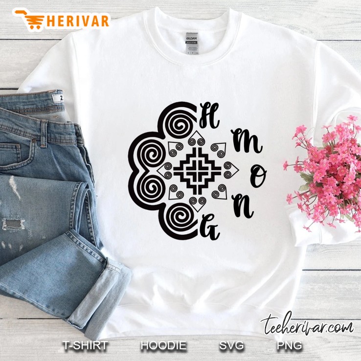 Elephant Foot Print With Word Hmong Sweatshirt