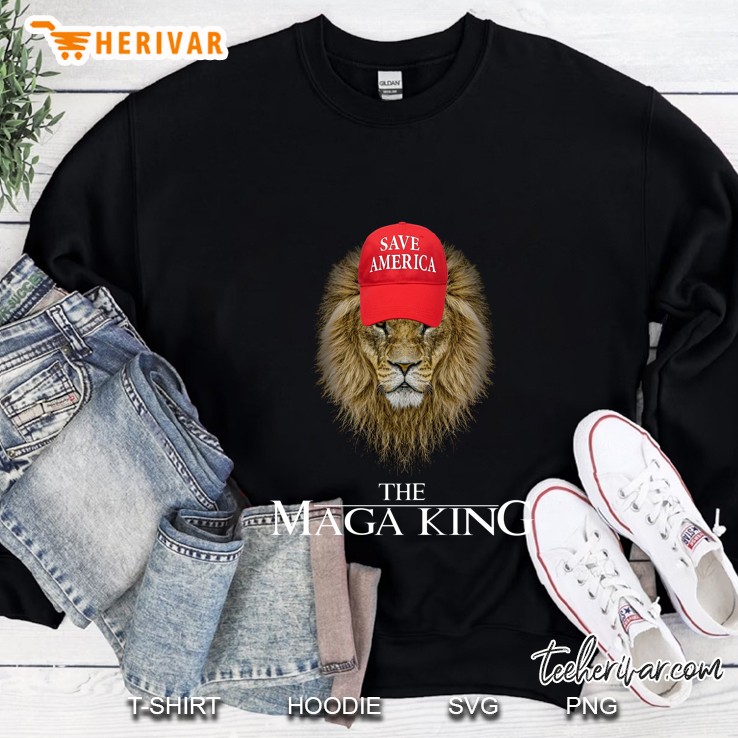 The Maga King Trump Lion Wearing Save America Hat Sweatshirt