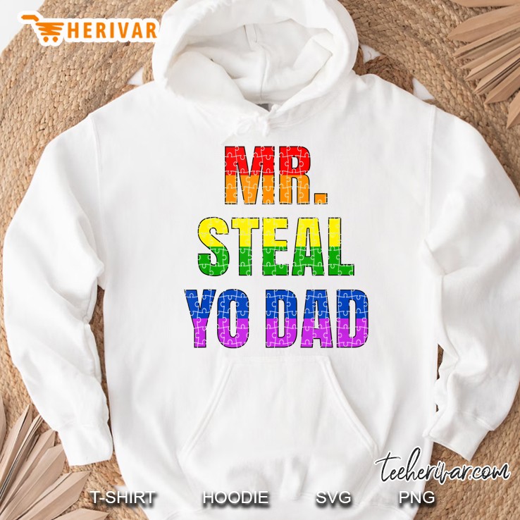 Mens Mister Steal Your Dad Gay Pride Jokes Hoodie
