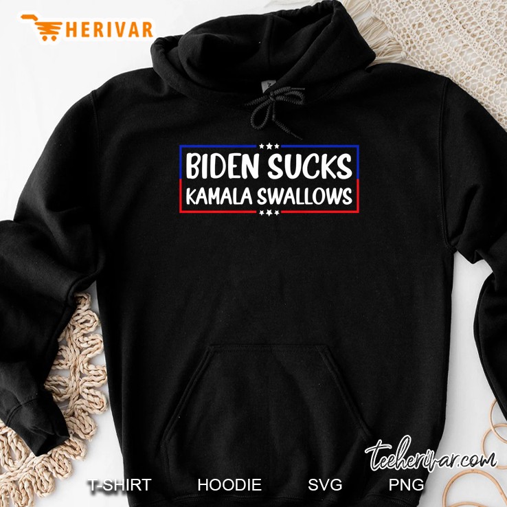 Biden Sucks Kamala Swallows Funny Biden And Kamala Premium Hoodie
