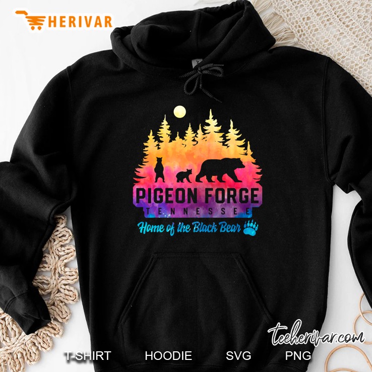 Pigeon Forge Tennessee Bear Great Smoky Mountains Tie Dye Hoodie