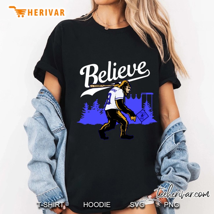 Vinnie Pasquantino Believe Bigfoot Baseball Lovers Gifts Ladies Tee