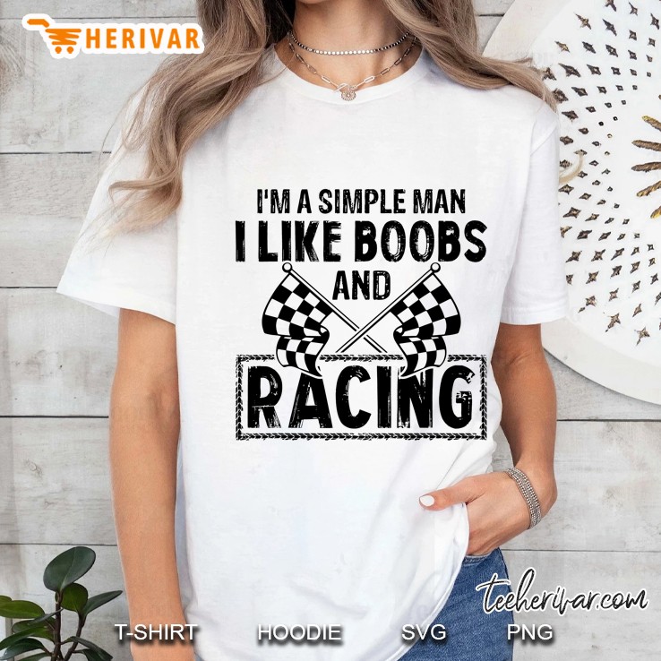 Funny Simple Race Fan Man Like Boobs Ladies Tee
