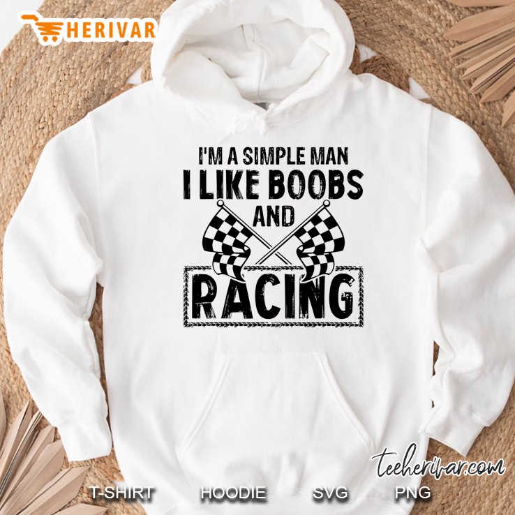 Funny Simple Race Fan Man Like Boobs Hoodie