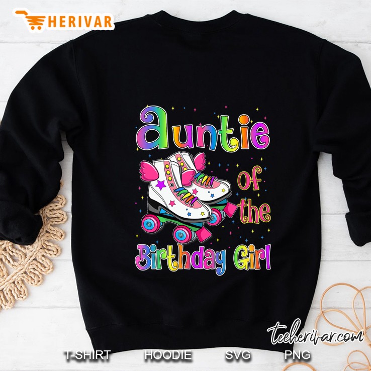 Auntie Birthday Girl Rolling Skate Birthday Family Party Sweatshirt